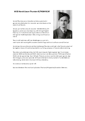 A preview of a PDF biography for Thurston, Harold Jason